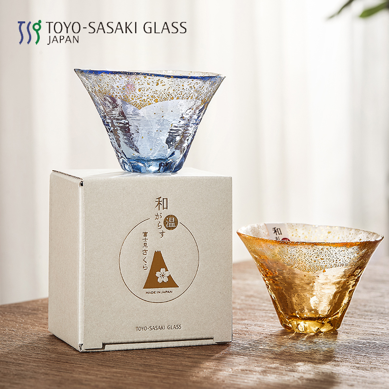 东洋佐佐木耐热玻璃杯手工制金箔