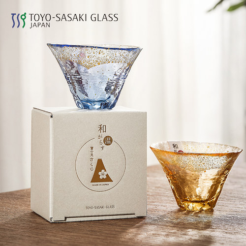 东洋佐佐木耐热玻璃杯手工制金箔