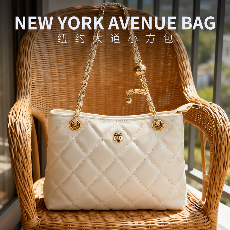 单肩托特链条通勤复古大容量腋下