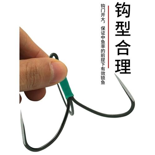 手研破鳞刀锋三锚钩鲢鳙锚鱼钩三爪钩三本钩挂鱼钩划鱼钩刷鱼茅钩