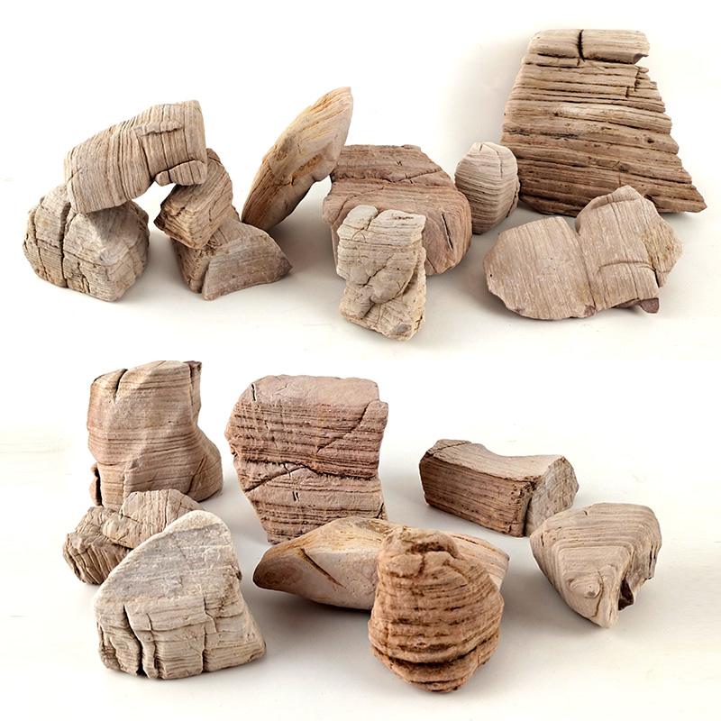 千层石小鱼缸造景石头水草缸造景装饰假山盆景原石块水族箱小摆件