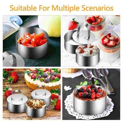 极速Cake Rings Ring Mold Molds Baking Mousse Pusher Pastry