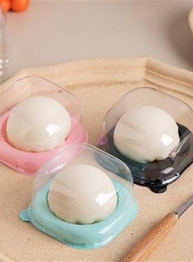 50pcs Round Plastic Packaging Box Egg-Yolk Puff Container