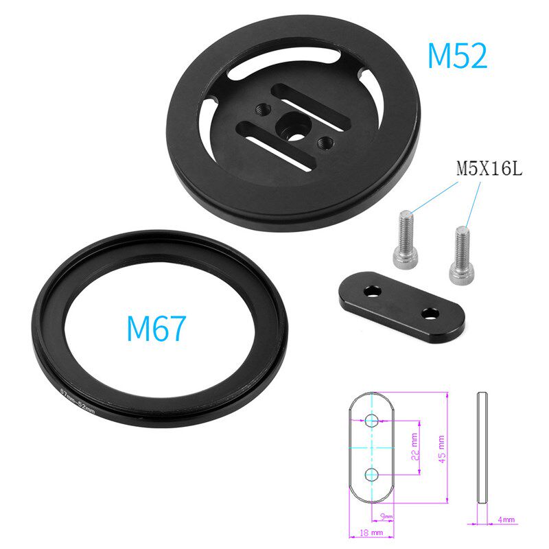 潜水镜头携带器镜头固定底座 M67 M52固定座配M67 M52转换环