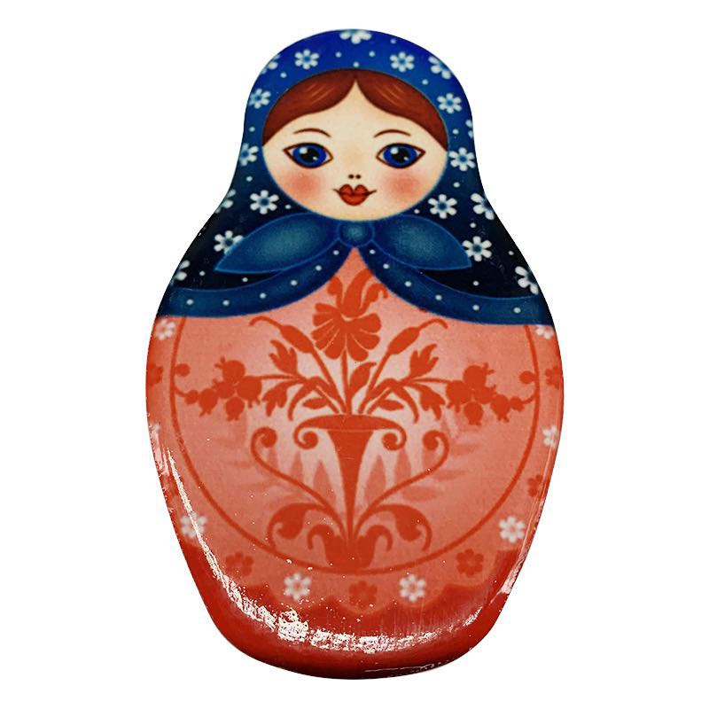 俄罗斯套娃冰箱贴彩色树脂包邮旅游纪念品6个一组送人文化创意哈