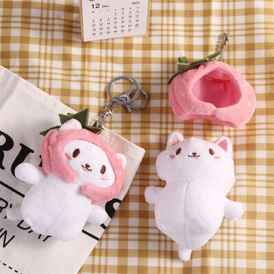 极速1Pc Cute Snapper Head Set Keychain  Plush Action Figure