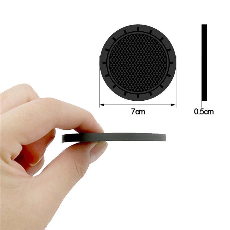 2PCS Car Cup Holder Coaster Soft Rubber Pad Set Car Coaster