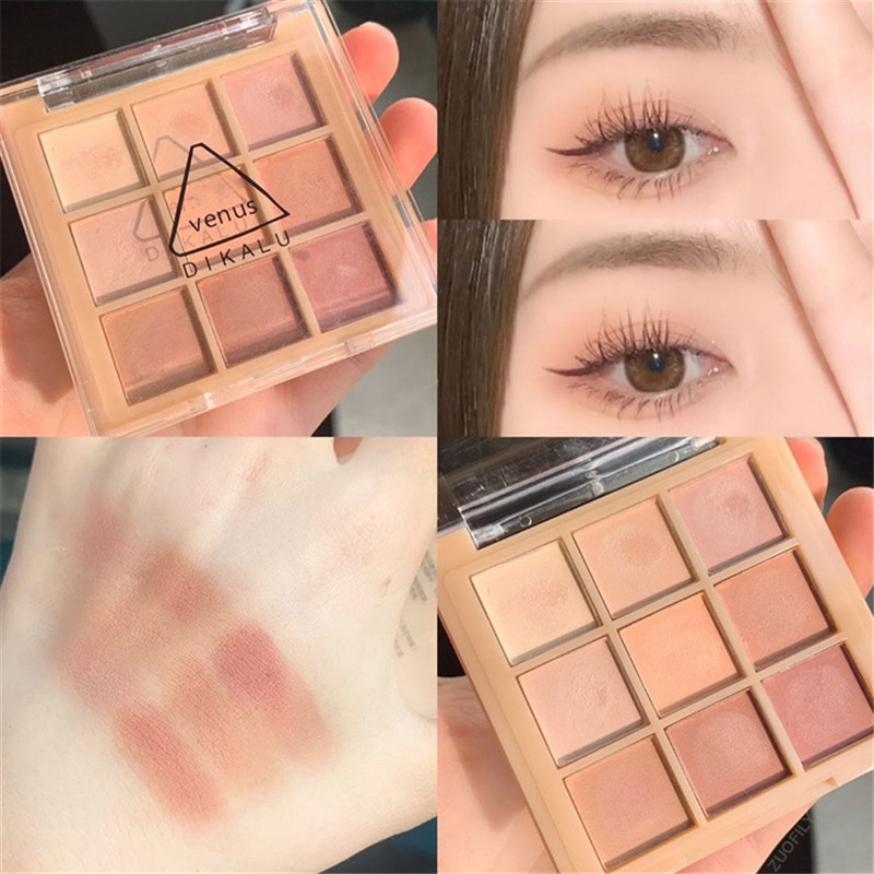 9 Colors All Matte Eyeshadow Palette Eyeshadow Primer Waterp