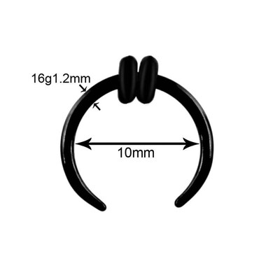 极速A new Simple Lip Circle U type ear nose ring move nose r