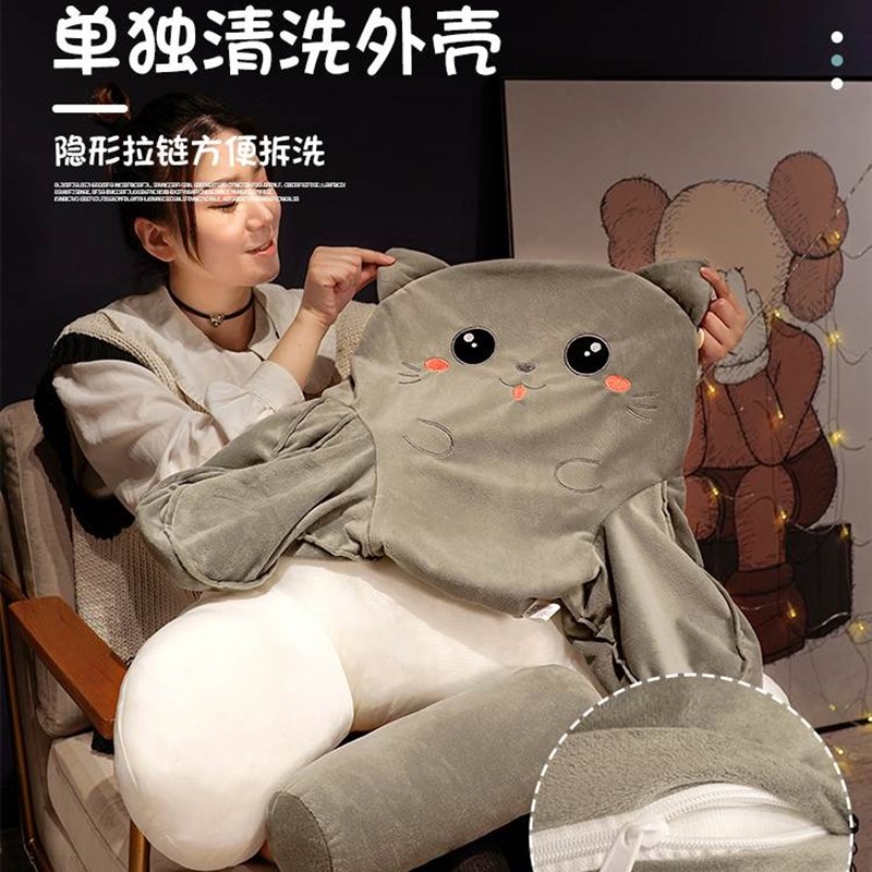 胡萝卜靠枕床头软包靠背床上抱枕沙发靠背垫床靠垫枕宿舍看书腰靠