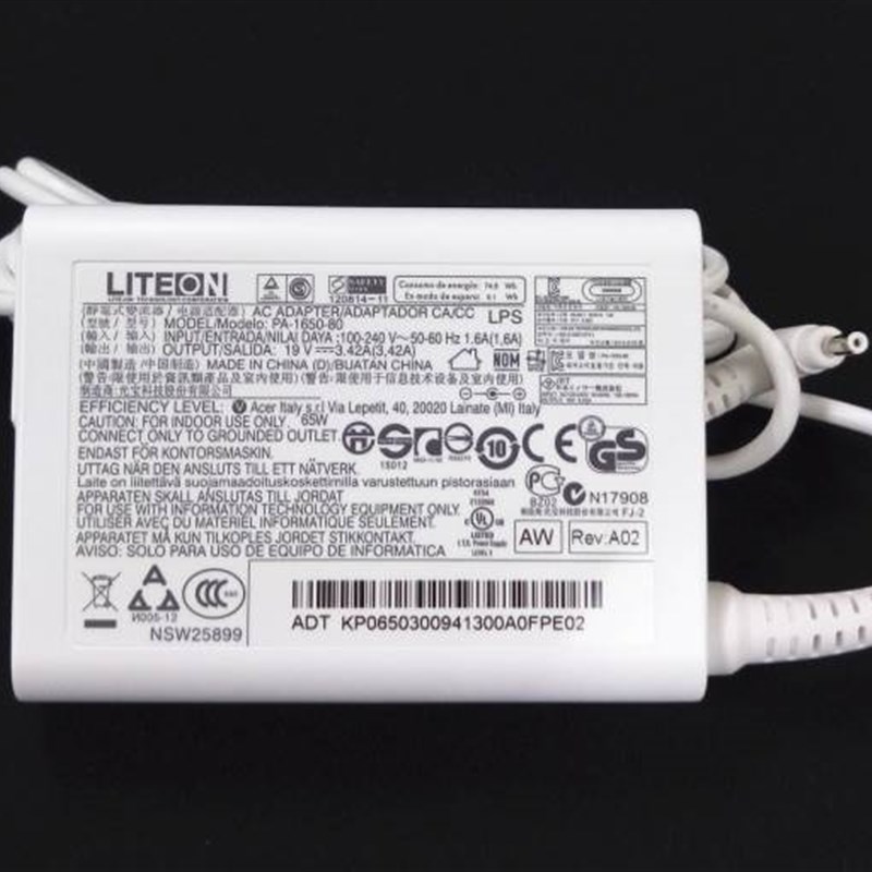 原装宏基liteon PA-1650-80白色电源配接器19V3.42A笔记本充电线