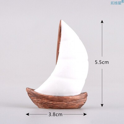 极速1 PCs Beach Ocean Series Decorations Cute Sailing Yachts
