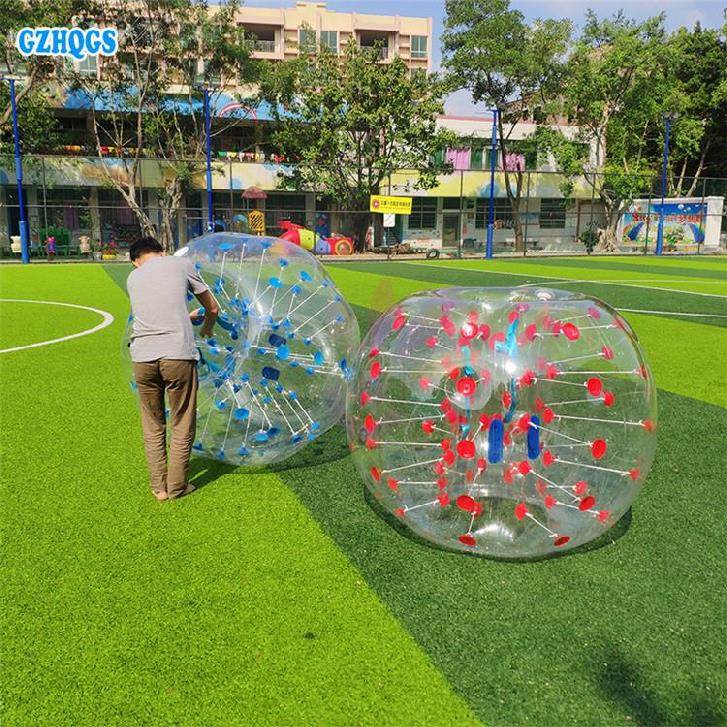 抖音网红充气碰碰球碰撞球冲气彩色雪草地游戏道具气模击撞球结实