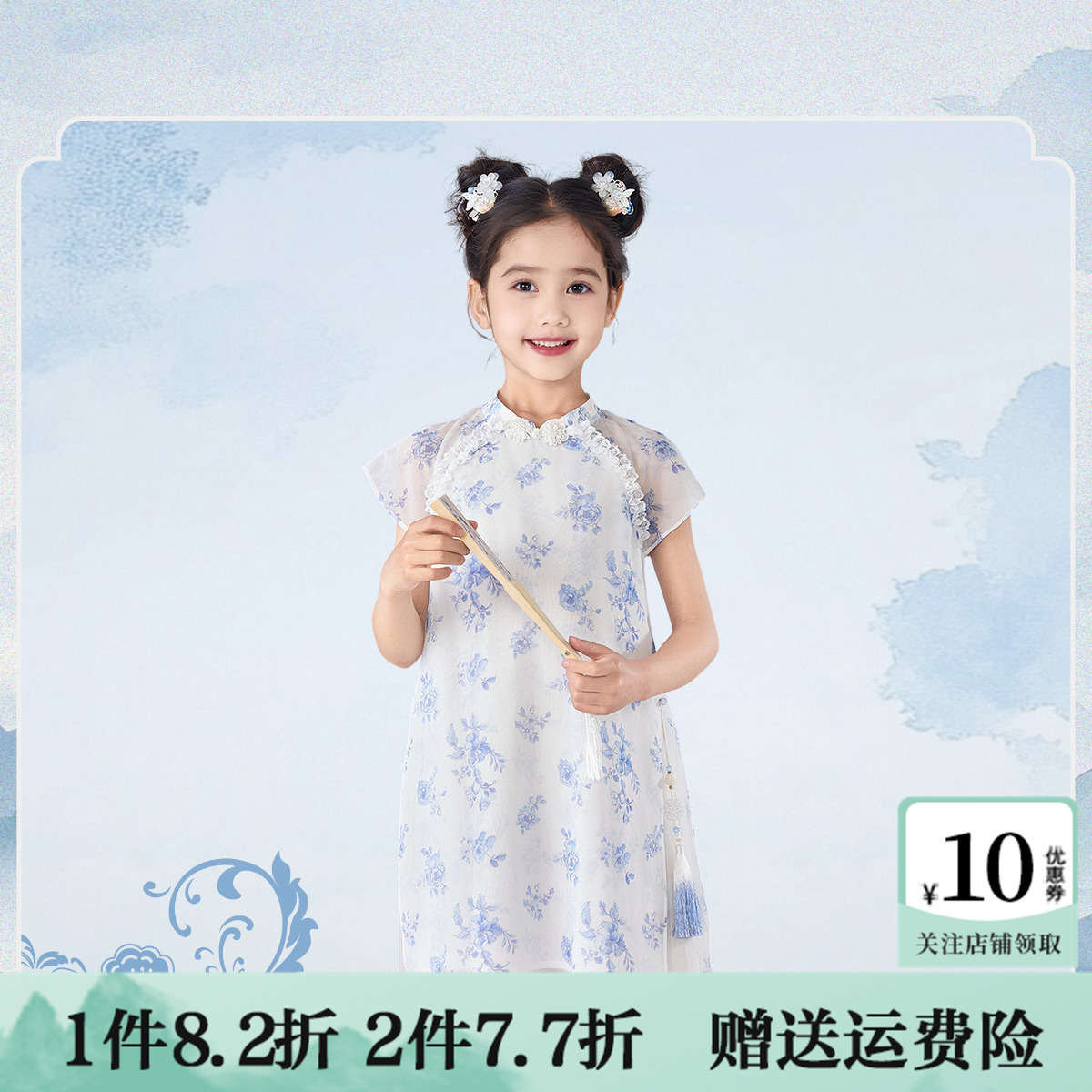 女童国风连衣裙夏季新款