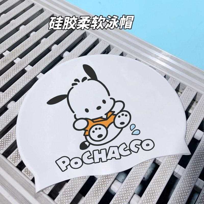 新款直销新款帕恰狗防水护耳硅胶抗氯泳帽女专业长发不勒头可爱时