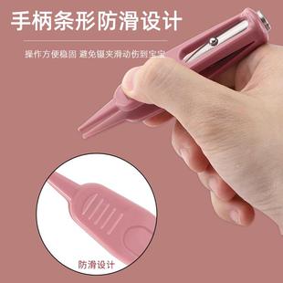新款直销发光鼻屎夹带灯挖耳勺宝宝日常清洁护理镊子采耳工具多功