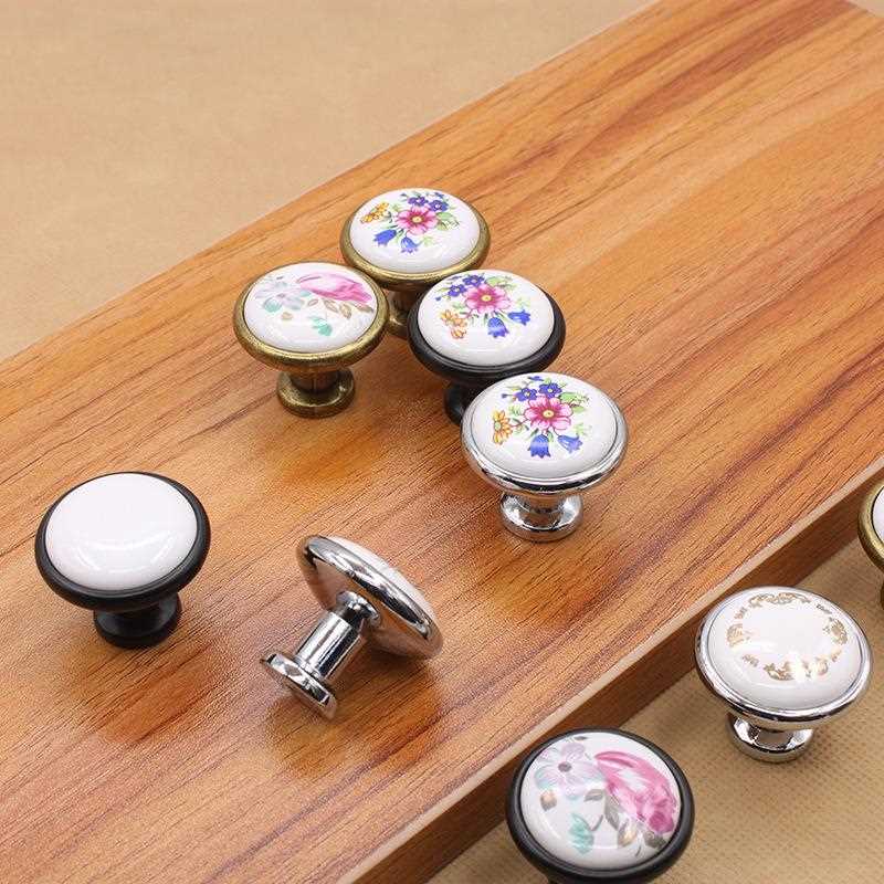 新款直销仿古铜陶瓷拉手橱柜欧式抽屉柜子门田园单孔圆黑色把手外