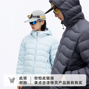 RESTICK 保暖户外轻量内胆防钻绒连帽外套 90白鹅绒排骨羽绒服冬季