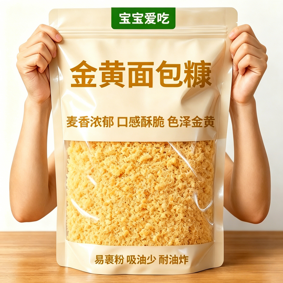 儿童专用面包糠家用无添星星鸡排扒油炸南瓜饼香酥脆皮鸡裹粉商用