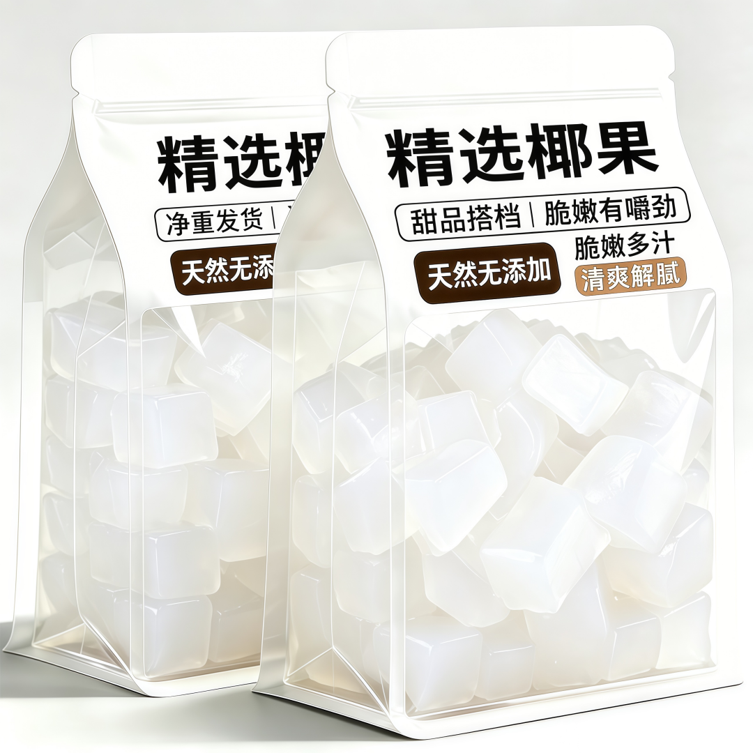 特级原产免煮椰果奶茶店专用正宗椰果肉粒冰粉白凉粉烧仙草配料