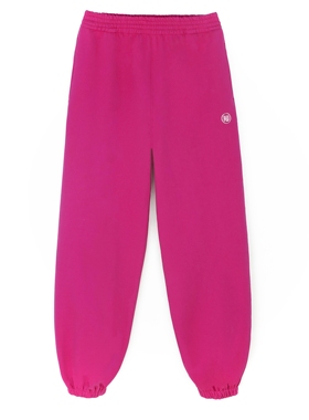 HUMANUNIFORM尤尼馥指定合作店铺  TPU徽标弹性脚口运动裤 玫红色