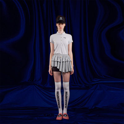 HUMANUNIFORM尤尼馥指定合作店铺 飘旗徽标修身POLO衫 Polo Shirt