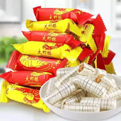 5大袋老式怀旧大虾酥糖北京特产