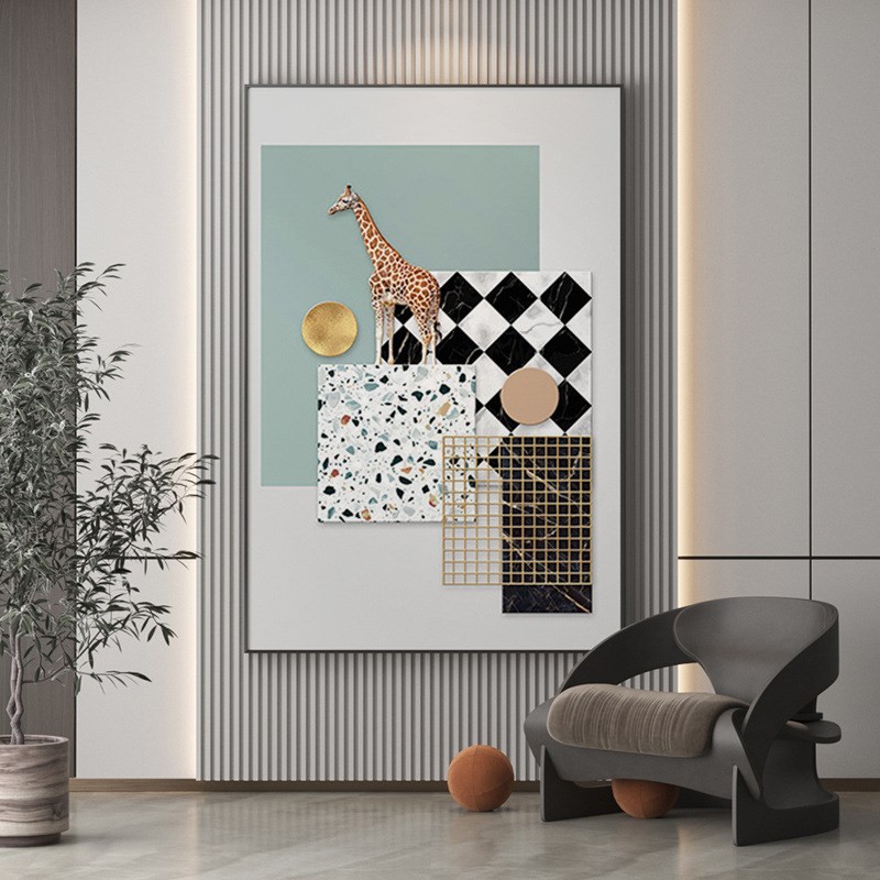 轻奢欧式客厅沙发背m景墙装饰画2022新款挂画入户玄关走廊尽头壁图片