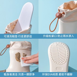 儿童雨鞋 j小孩水鞋 男童女童中筒雨鞋 束口防滑防水幼儿园水鞋
