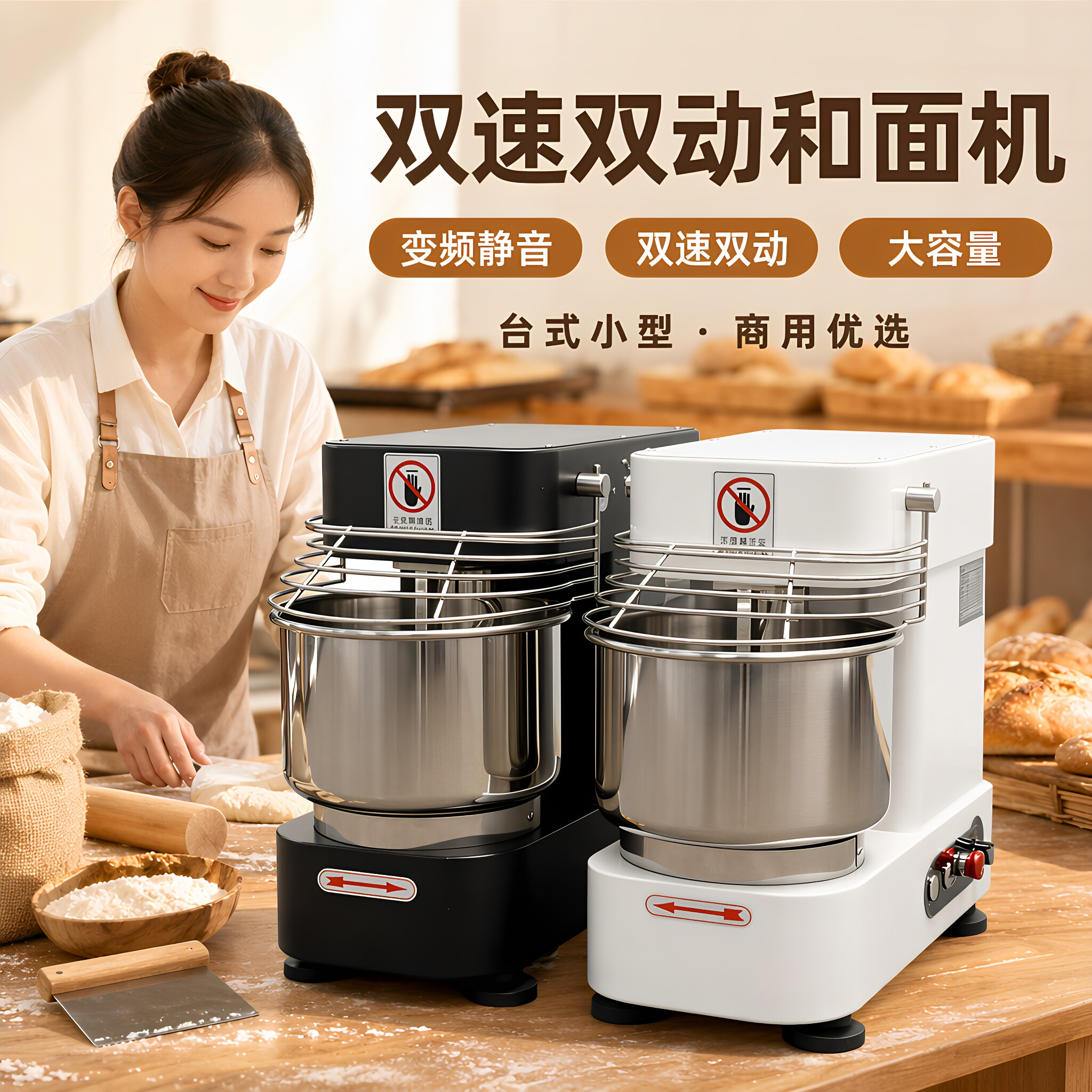 新款静音打面和面机全自动揉面机图片
