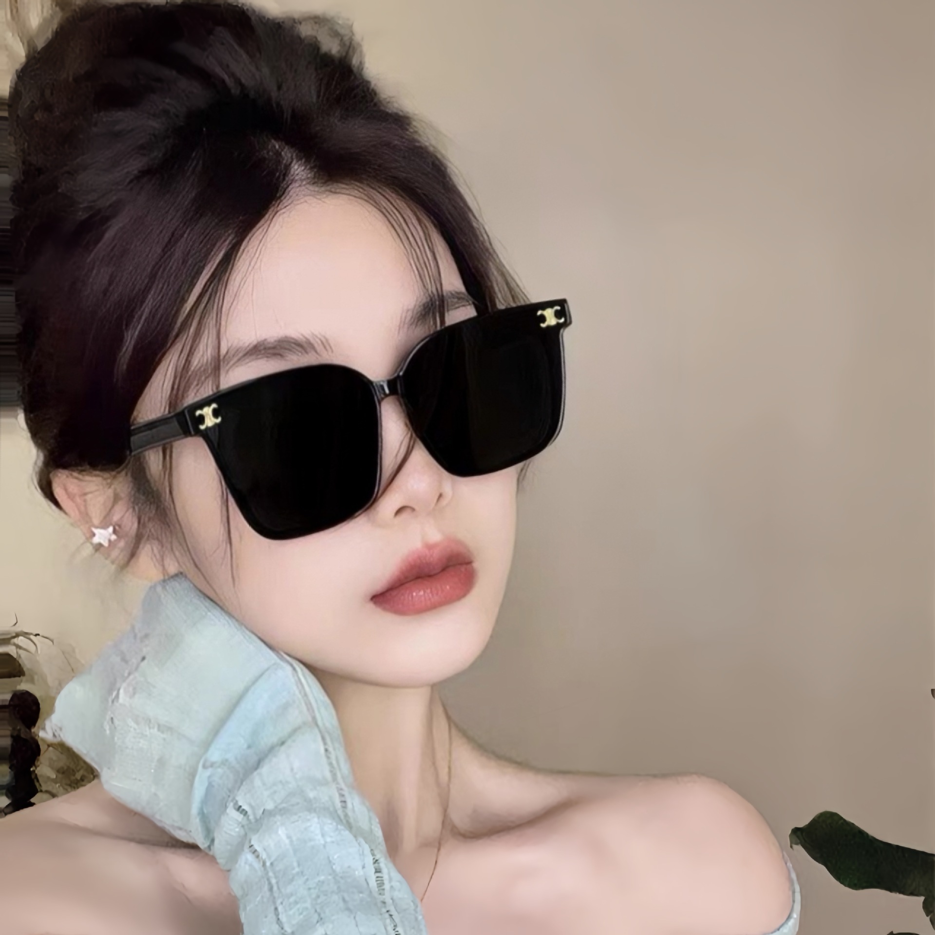 2025新款方形大框墨镜女高级感凯旋门同款防晒墨镜男时尚潮太阳镜