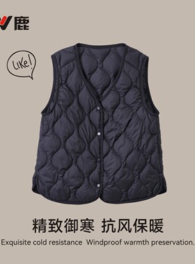 2025雅鹿新款秋冬季轻薄羽绒内胆女马甲显瘦淑女外套YD501Z02800