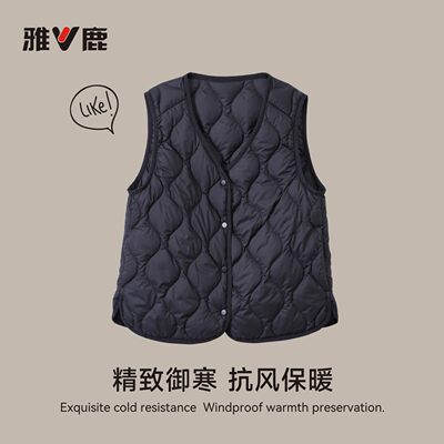 轻薄羽绒内胆女马甲显瘦淑女坎肩