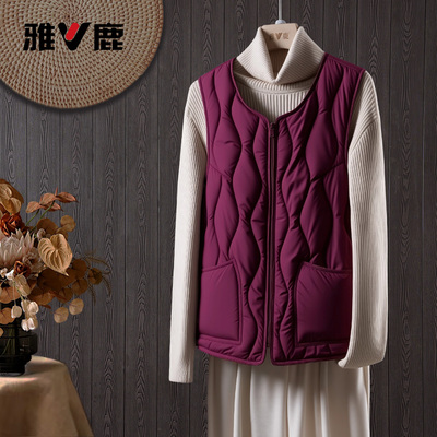 雅鹿新款妈妈装防寒保暖羽绒服