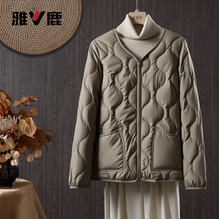 2025年雅鹿官方新款气质女款保暖韩版加厚修身显瘦羽绒服轻薄新品