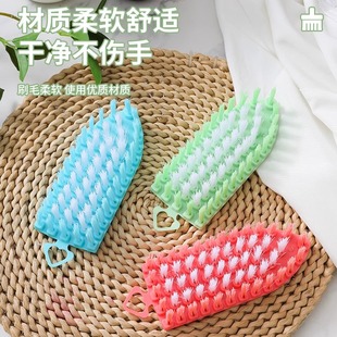 可弯曲清洁刷折叠洗衣刷可挂式 刷浴缸水龙头家务清洁多功能软刷 鞋