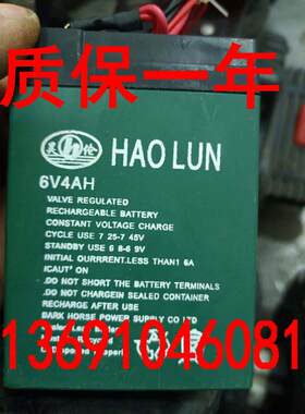 昊伦 HAOLUN蓄电池 6V4AH 玩具车 童车 小孩子车 电动车用电瓶
