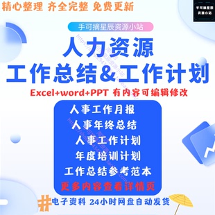 人事行政办公室年终工作总结计划hr人力资源述职报告月报ppt模板
