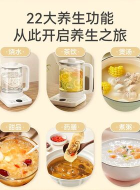 养生壶炖煮一体煮茶壶办公室小型家用多功能全自动烧水壶2026新款