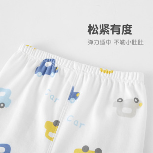 儿童卫生裤男童宝宝纯棉薄款外穿长裤子a类全棉打底保暖裤卫生裤