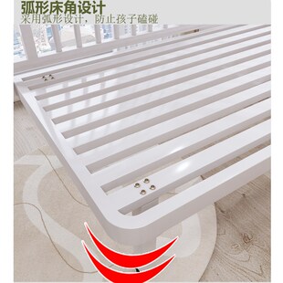 铁艺拼接床儿童床加宽床边床拼接大床婴儿床小宝宝二面加高带护栏