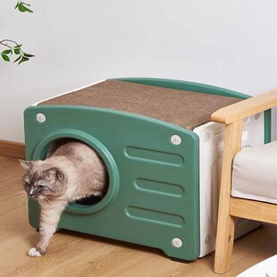 通用室外双层猫屋别墅防水户外流浪猫房子可拆洗宠物用品 猫窝四季