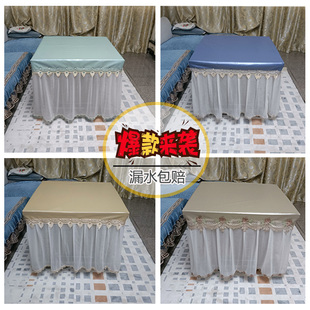 正方形纯色桌布防水防油防烫桌套罩家用四方PVC桌垫简约防尘台布