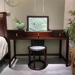 别墅大平层法式中古梳妆台实木复古餐边柜客厅靠墙储物化妆桌