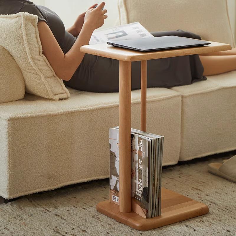 客厅边几小茶几床头桌子创意C型沙发迷你角几原木风可移动置物架