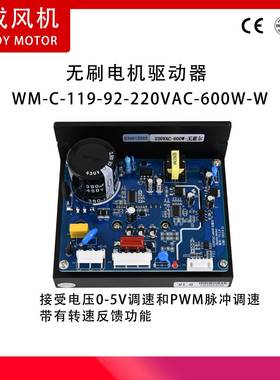 WM-C-19-TDT92-20VAC-600W-W无2直流1驱动器无霍尔刷600瓦