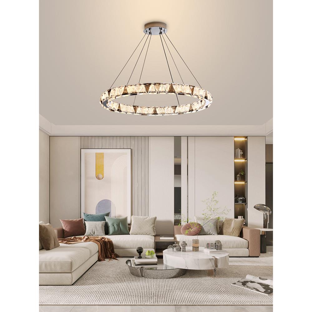 新款约轻奢水UWF晶吊灯客厅代高档LE现D灯饰复楼大厅豪华版简灯式