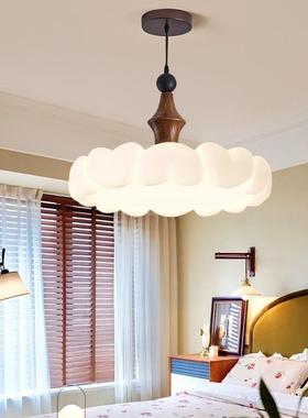 中古风卧室木吊25444灯法式奶油风间温馨房灯护眼实书厅房灯复古