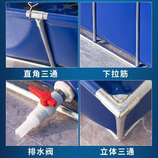 2025帆布鱼池防水布加厚带支架养殖养鱼家用阳台户外家用帆布水池