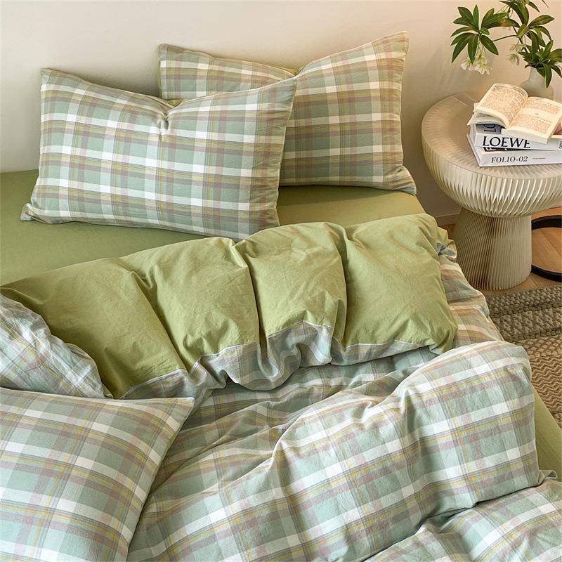 日式GJX类纯棉枕套一对色织水洗棉a全棉枕头套4人8xm74c单枕芯套